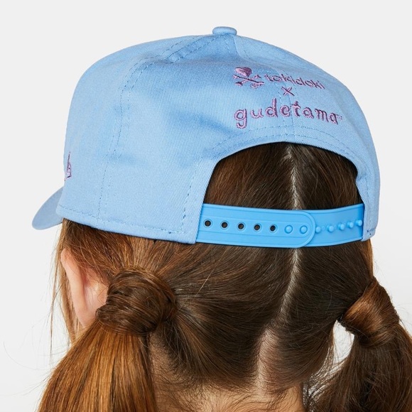 NWT Tokidoki x Gudetama: Light Blue Gudetamacaron Embroidered SnapBack Hat main image 4